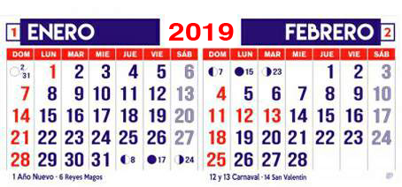 calendarios mensual